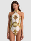 A+O X PQ SWIM CROSS FRONT ONE PIECE-GOLDEN COAST-ALICE + OLIVIA
