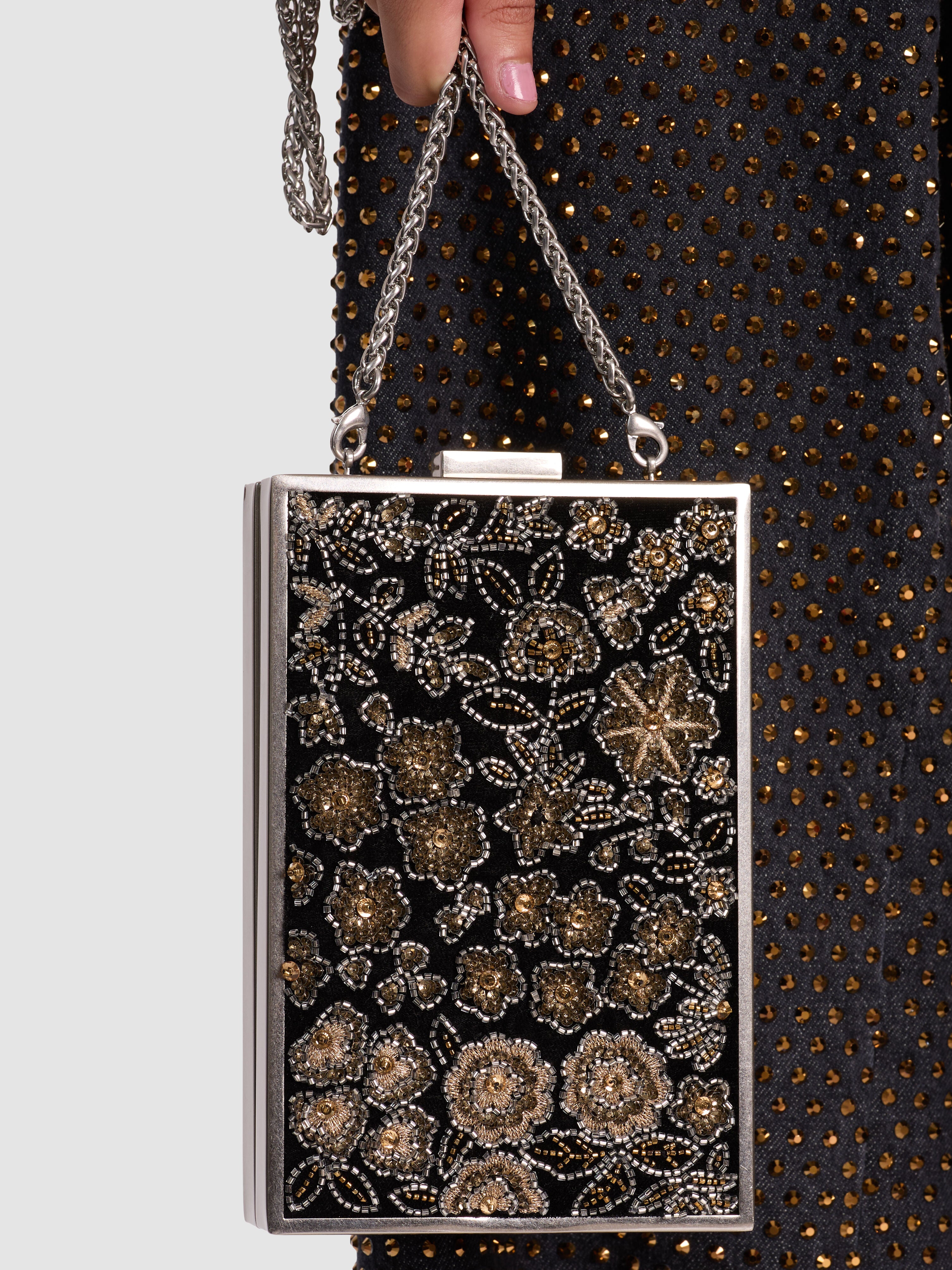 KAYLA EMBELLISHED  CLUTCH-MULTI-ALICE + OLIVIA
