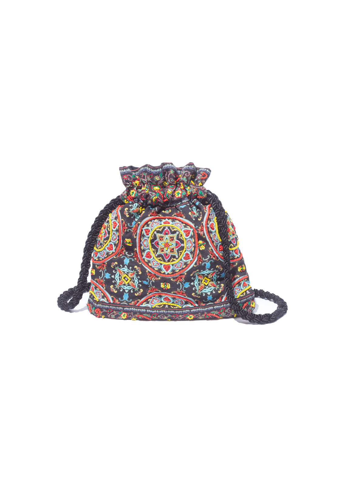 POCHETTE À BANDULIÈRE EN CORDE AVEC TUILE ORNÉE-ALICE + OLIVIA