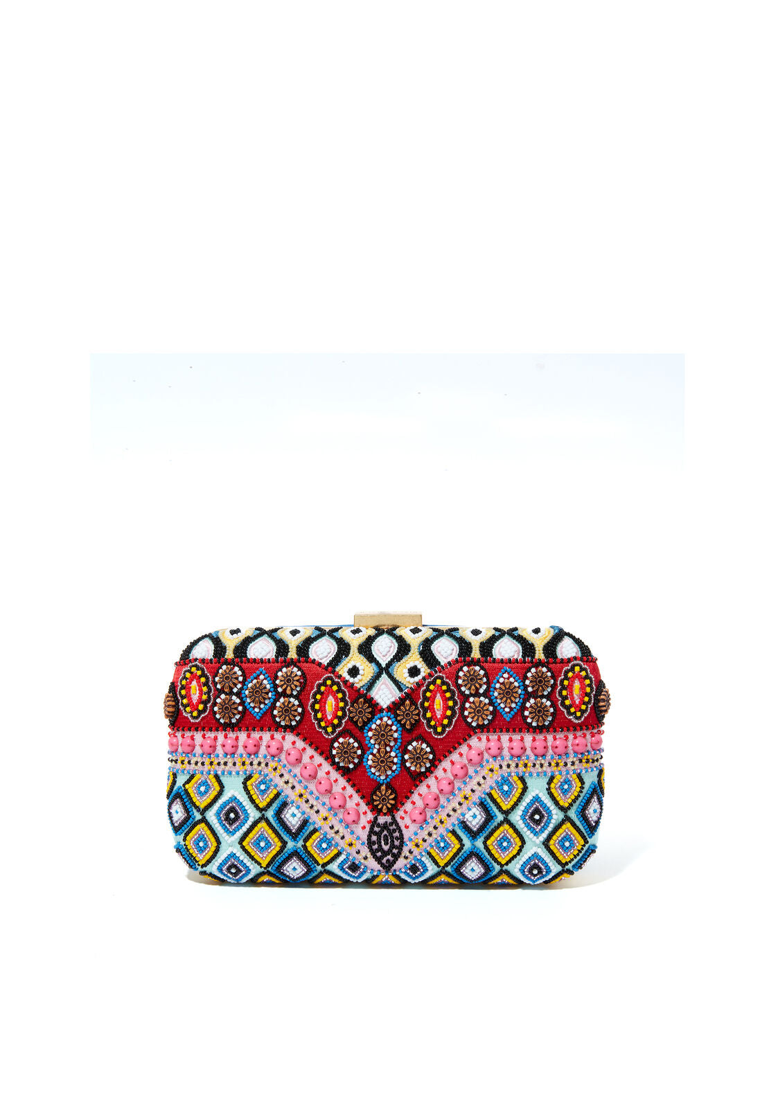 EMBELLISHED SHIRLEY CLUTCH-BLACK/WHITE-ALICE + OLIVIA