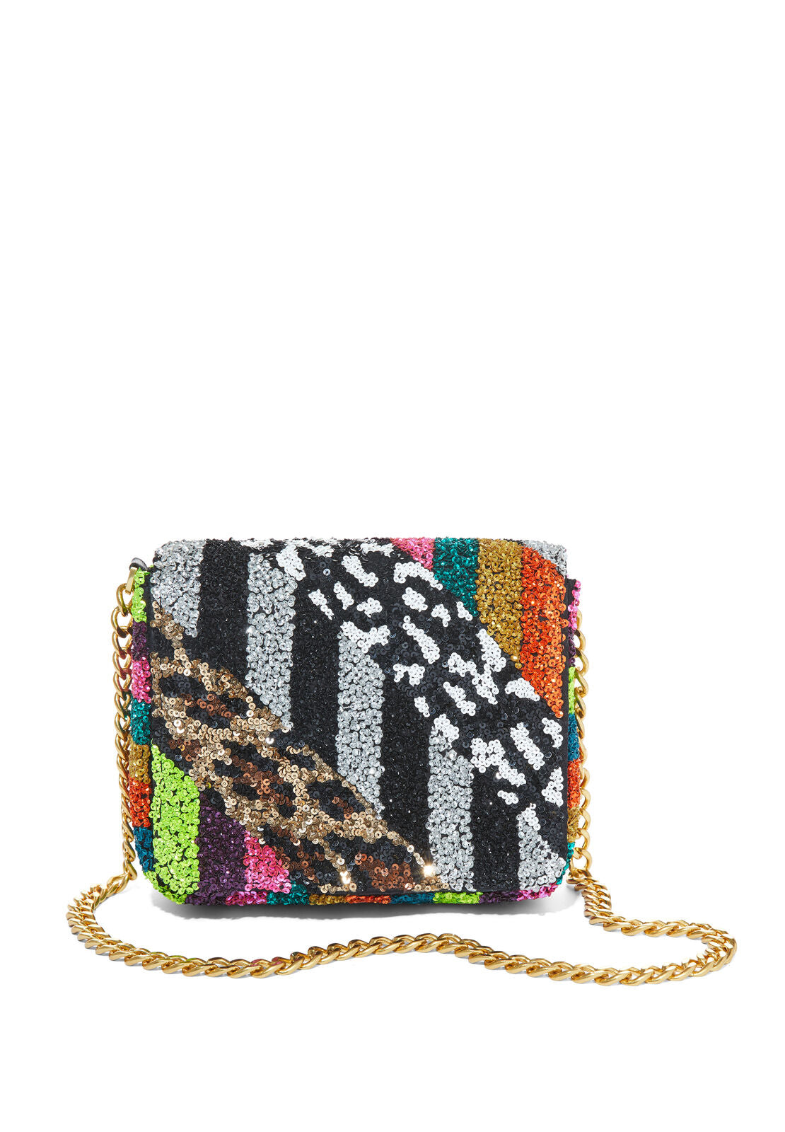 FAYE EMBELL SQUARE FLAP CLUTCH-MULTI-ALICE + OLIVIA