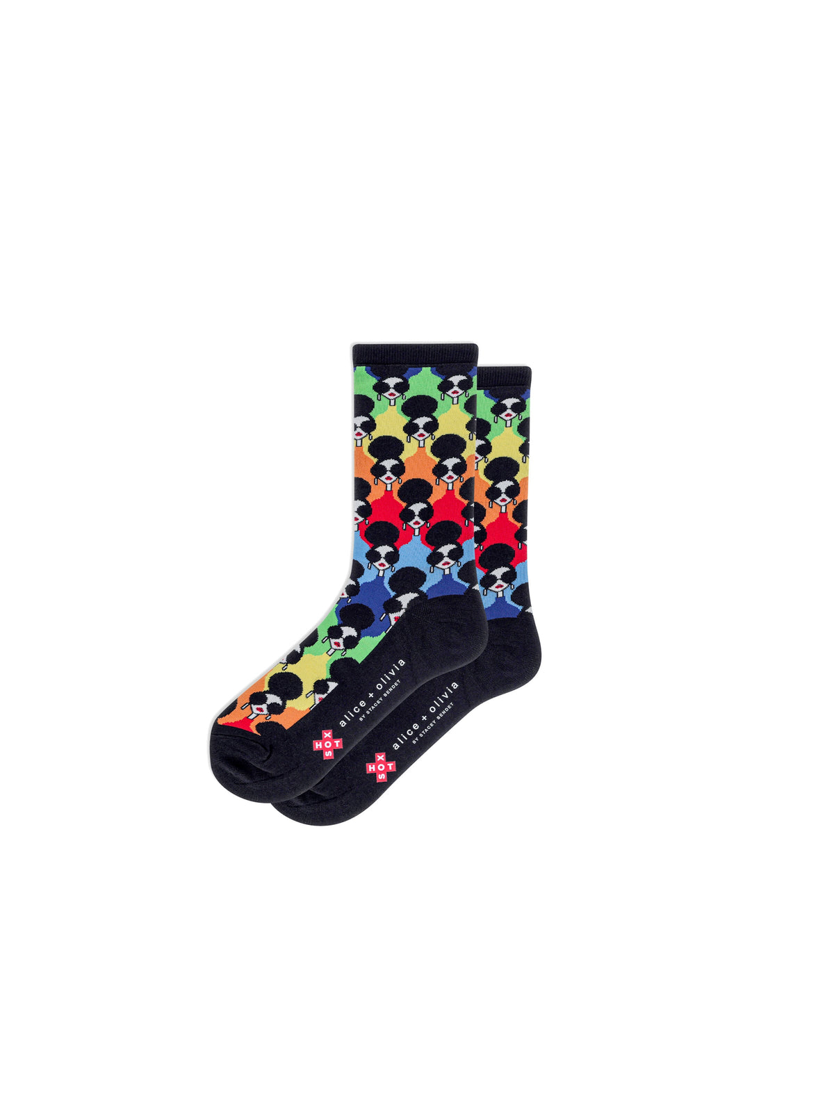 A+O X HOTSOX CREW SOCKS-MULTI-ALICE + OLIVIA