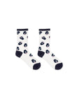 A+O X HOTSOX CREW SOCKS-BLACK/WHITE-ALICE + OLIVIA