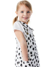 A+O x DOTTY DUNGAREES PETER PAN COLLAR TOP-ANTIQUE BUTTERFLY OFF WHITE-ALICE + OLIVIA
