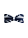 A+O X PQ SWIM ASPEN REVERSIBLE SCALLOPED BANDEAU-METRO STRIPE MIDNIGHT BLUE LG-ALICE + OLIVIA