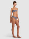 A+O X PQ SWIM ASPEN REVERSIBLE SCALLOPED BANDEAU-METRO STRIPE MIDNIGHT BLUE LG-ALICE + OLIVIA