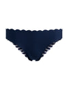 A+O X PQ SWIM AUBREE REVERSIBLE SCALLOPED TEENY BOTTOM-METRO STRIPE MIDNIGHT BLUE LG-ALICE + OLIVIA