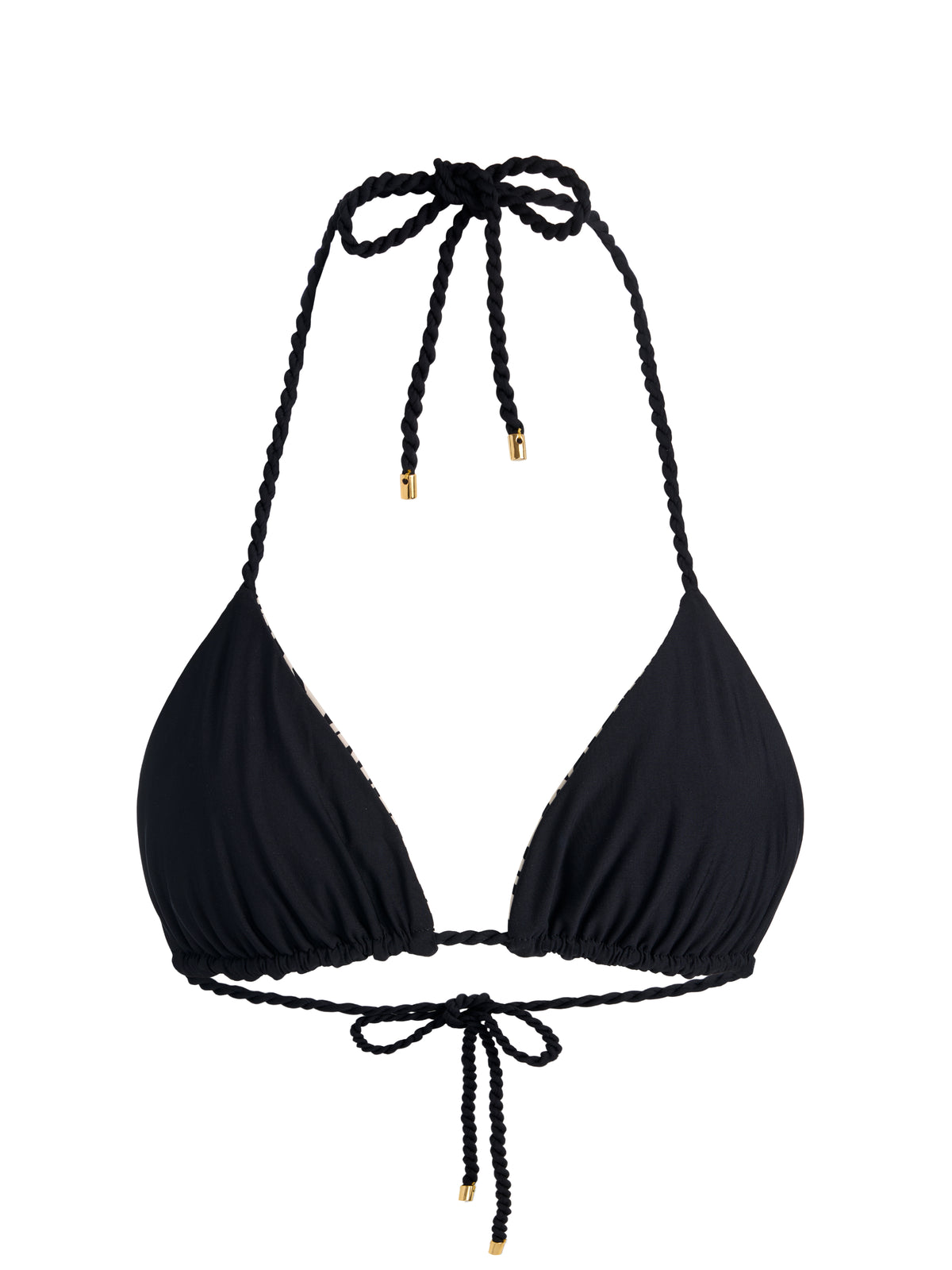A+O X PQ SWIM SLOANE REVERSIBLE ROPE TRIANGLE TOP - ZEBRA