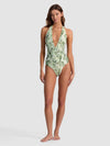 A+O X PQ SWIM HALTER ONE PIECE-SHADOW PALM MD-ALICE + OLIVIA