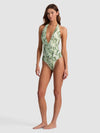 A+O X PQ SWIM HALTER ONE PIECE-SHADOW PALM MD-ALICE + OLIVIA