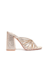 Escarpin à talon carré Pavin métallisé-ALICE + OLIVIA