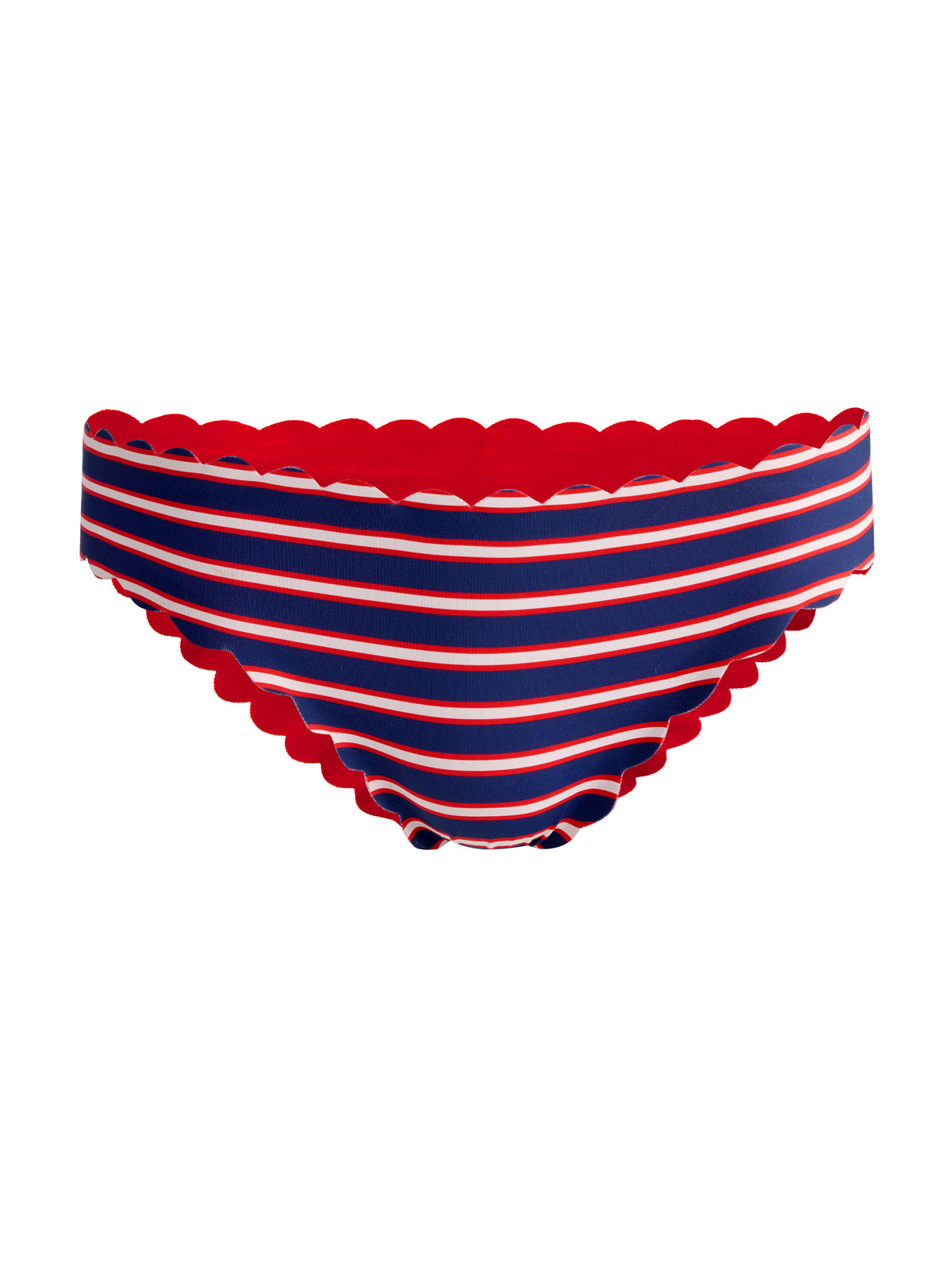 A+O X PQ SWIM REVERSIBLE FULL BIKINI BOTTOM - TEAKWOOD STRIPE FRENCH BLUE