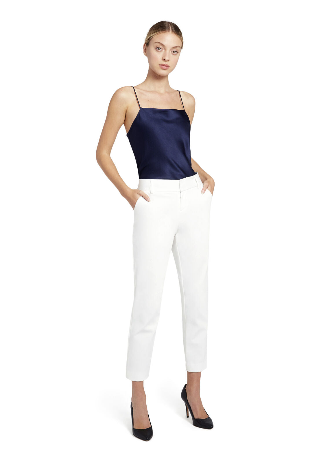 STACEY SLIM TROUSER-WHITE-ALICE + OLIVIA
