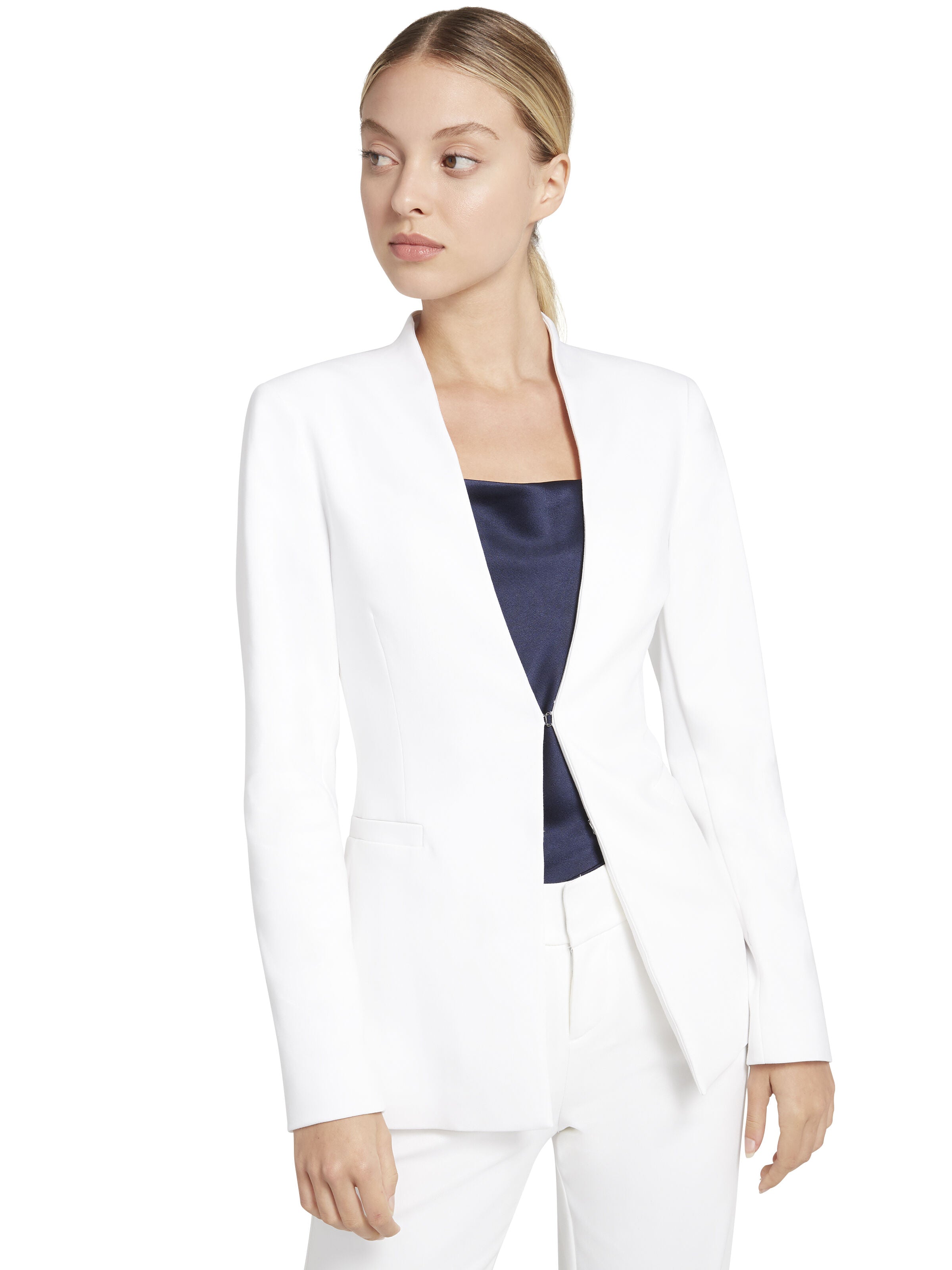 JERRI OPEN FRONT BLAZER-Black-ALICE + OLIVIA
