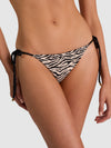 A+O X PQ SWIM MALLORY REVERSIBLE SIDE-TIE ROPE TEENY BOTTOM-ZEBRA-ALICE + OLIVIA