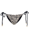 A+O X PQ SWIM MALLORY REVERSIBLE SIDE-TIE ROPE TEENY BOTTOM-ZEBRA-ALICE + OLIVIA