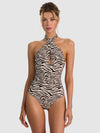 DELILAH CROSS FRONT ONE-PIECE-GARDEN VISTA CANDY APPLE-ALICE + OLIVIA