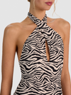 A+O X PQ SWIM DELILAH CROSS FRONT ONE-PIECE-ZEBRA-ALICE + OLIVIA