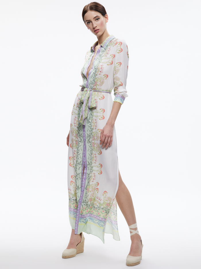 CHASSIDY MAXI SHIRT DRESS - FLORAL FEST image 2 - Alice And Olivia