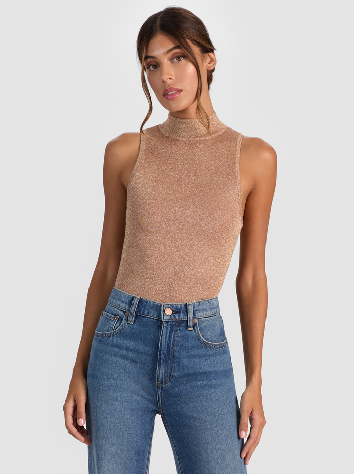 DARCEY METALLIC TANK - GOLD - Alice And Olivia
