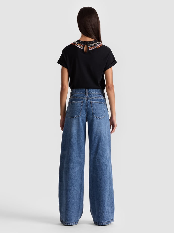 AMAZING EMBELLISHED JEAN - BROOKLYN BLUE image 2 - Alice And Olivia