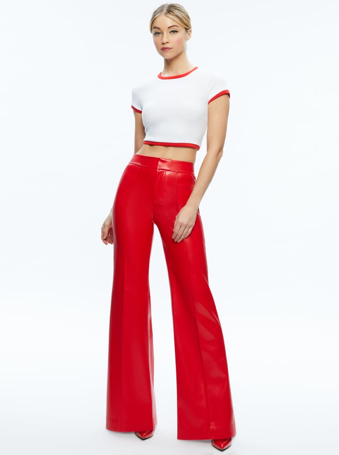 DYLAN VEGAN PANT - BRIGHT RUBY image 2 - Alice And Olivia