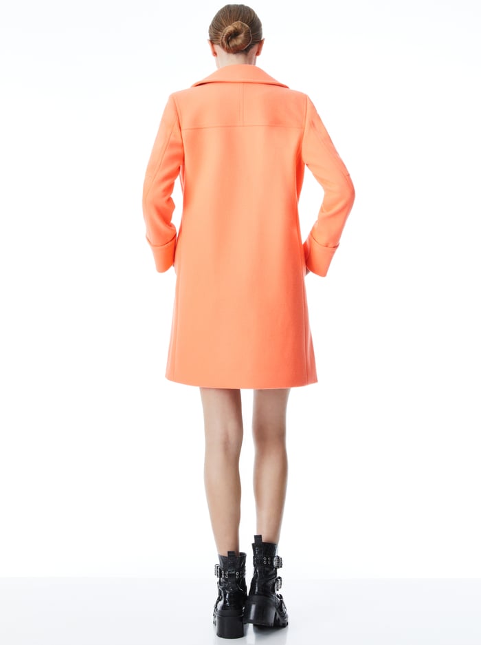 LUISANA SEAMED COAT - DEEP CORAL image 1 - Alice And Olivia
