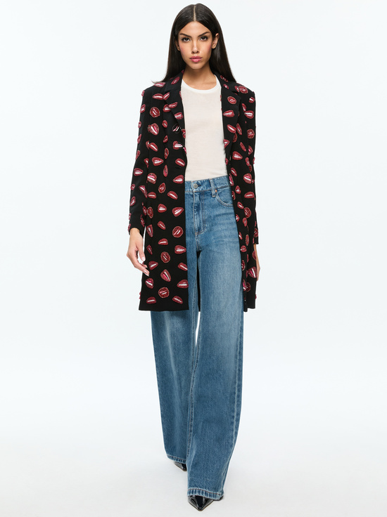 LIP SYNC BLACK-A+O X TOM WESSELMANN BRET LONG BLAZER