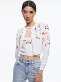 KITTY EMBROIDERED CARDIGAN - SOFT WHITE