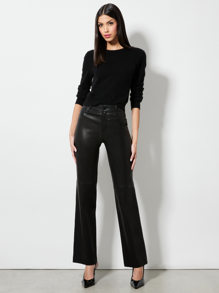 AMAZING LEATHER PANT - BLACK image 4 - Alice And Olivia