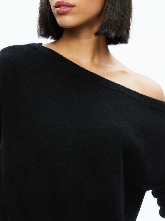 SHERRELL CASHMERE PULLOVER - BLACK image 3 - Alice And Olivia