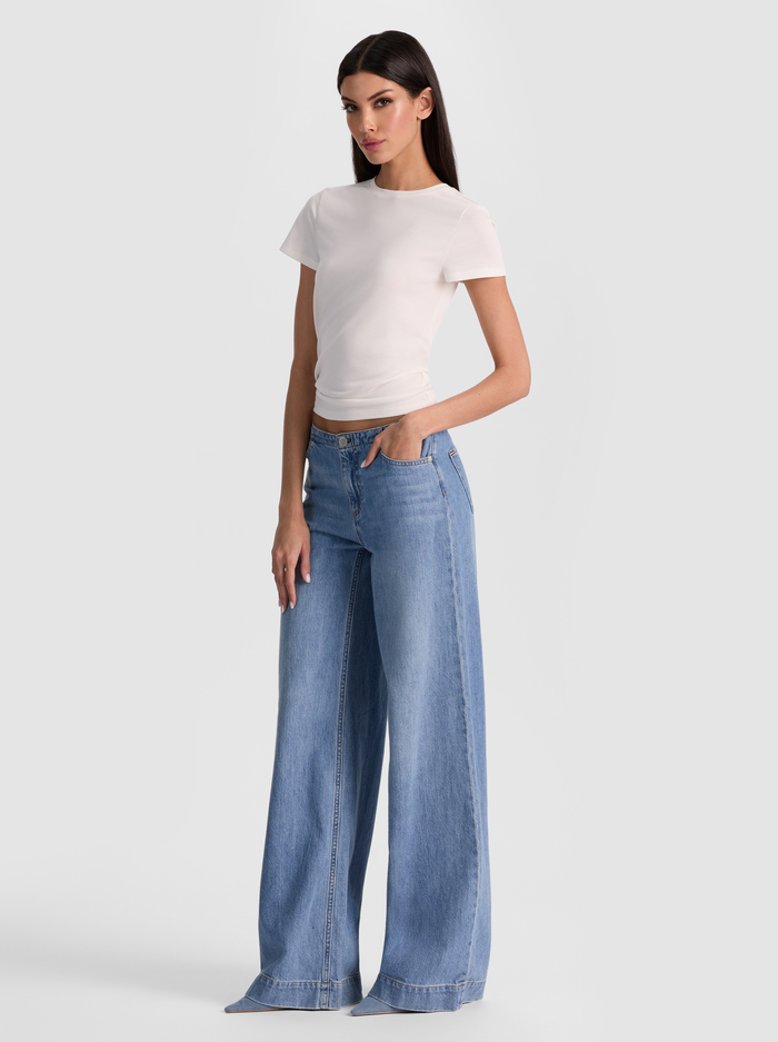 TESS BABY TEE - OFF WHITE image 4 - Alice And Olivia