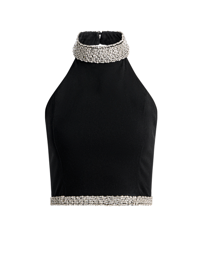 GATZ EMBELLISHED TOP - BLACK image 5 - Alice And Olivia