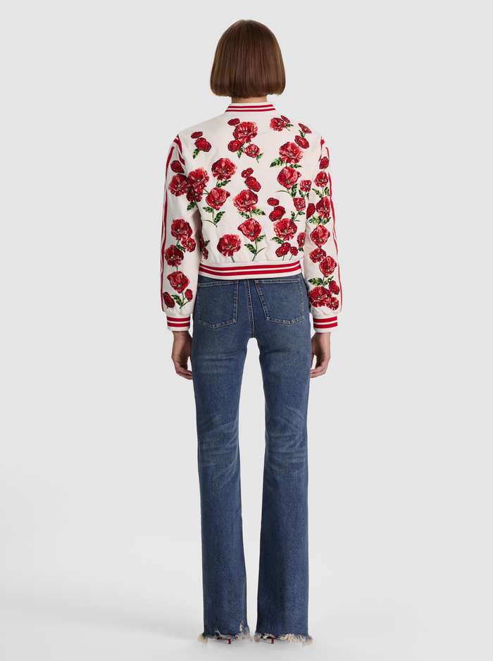 KERI EMBELLISHED VARSITY JACKET - SUMMER POPPY image 3 - ALICE + OLIVIA