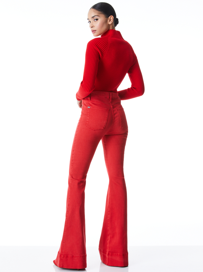 BEAUTIFUL HIGH RISE BELL - BRIGHT POPPY image 1 - Alice And Olivia