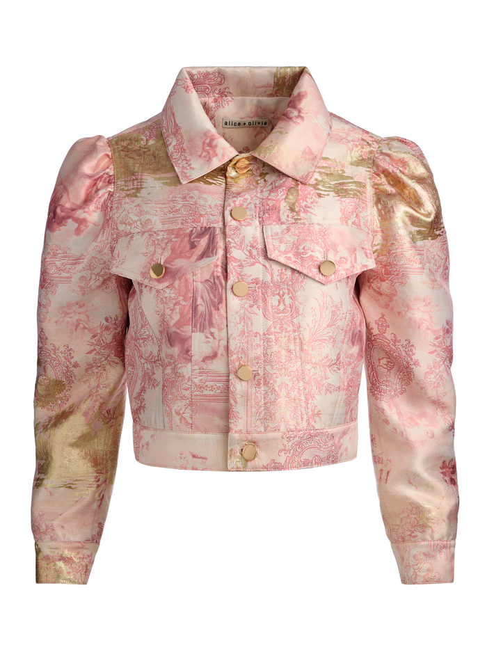 LANA PUFF SLEEVE JACKET - ENGLISH ROSE TOILE image 5 - ALICE + OLIVIA