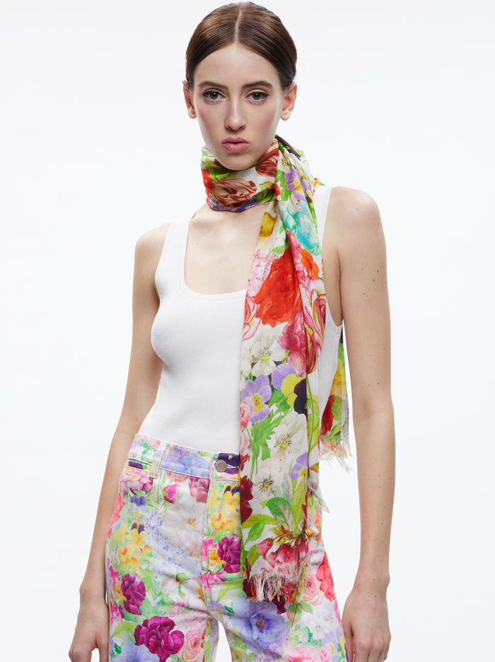 LOLA SCARF - DAWN FLORAL - Alice And Olivia