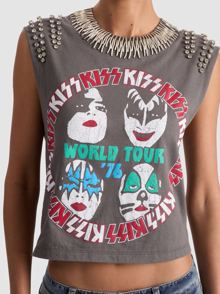 MICAH MUSCLE TANK - KISS WORLD TOUR image 3 - Alice And Olivia