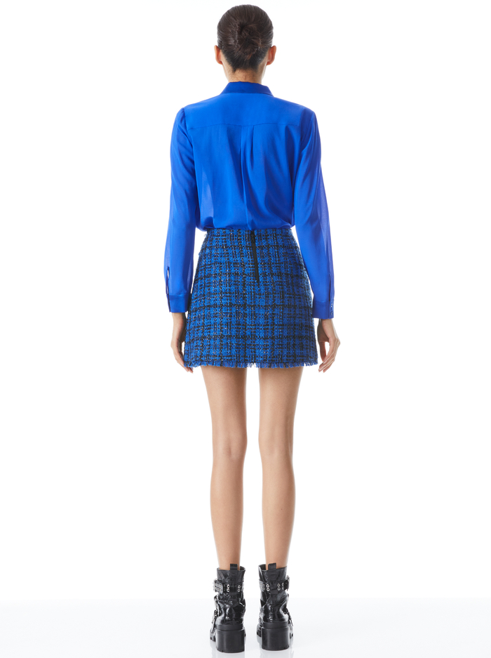 TONI MINI SKIRT - ROYALTY/BLACK image 1 - Alice And Olivia