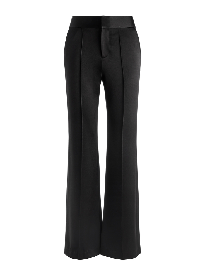 DYLAN HIGH WAISTED WIDE LEG PANT - BLACK image 4 - Alice And Olivia