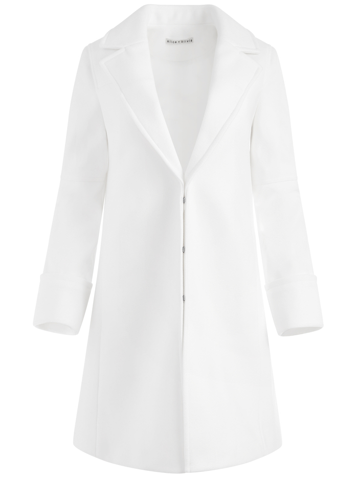 LUISANA SEAMED COAT - OFF WHITE image 5 - Alice And Olivia