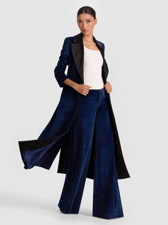 DARK MIDNIGHT BLUE-THEO VELVET COAT