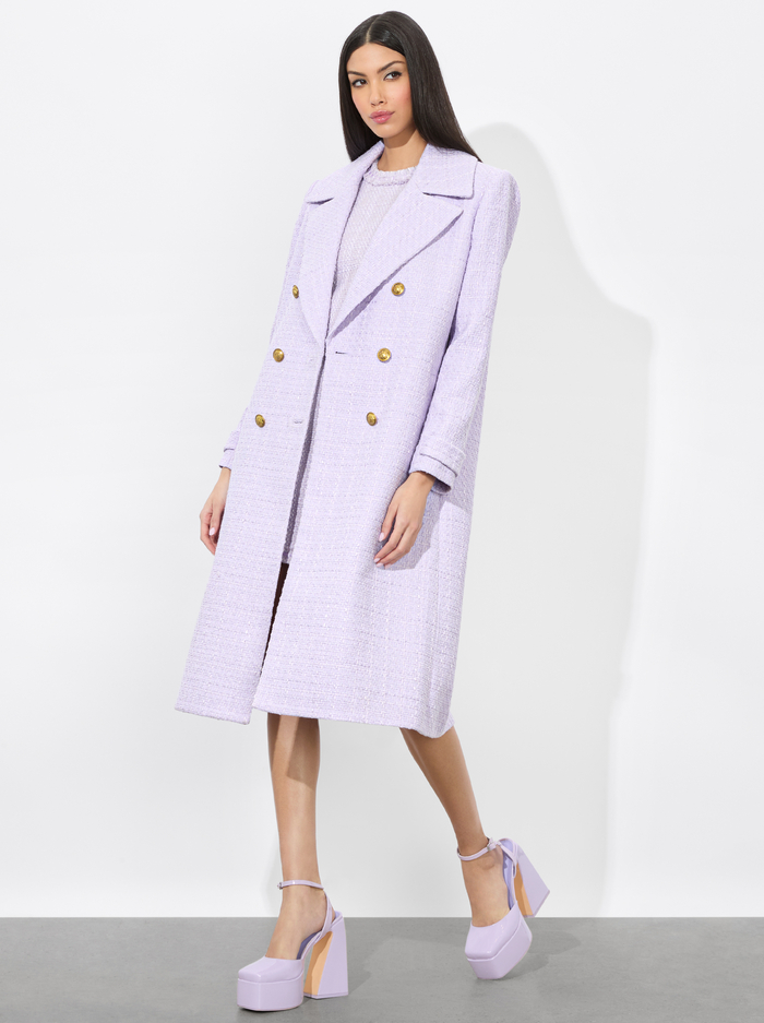NICHOLAS DOUBLE BREASTED COAT - LILAC image 2 - Alice And Olivia