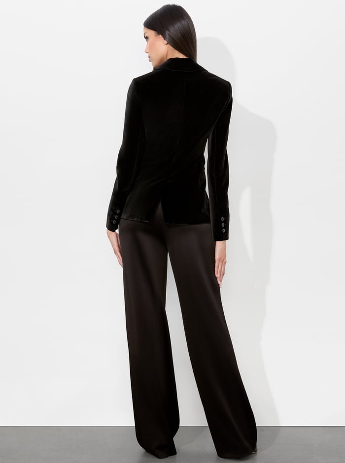MACEY VELVET BLAZER - BLACK image 2 - Alice And Olivia
