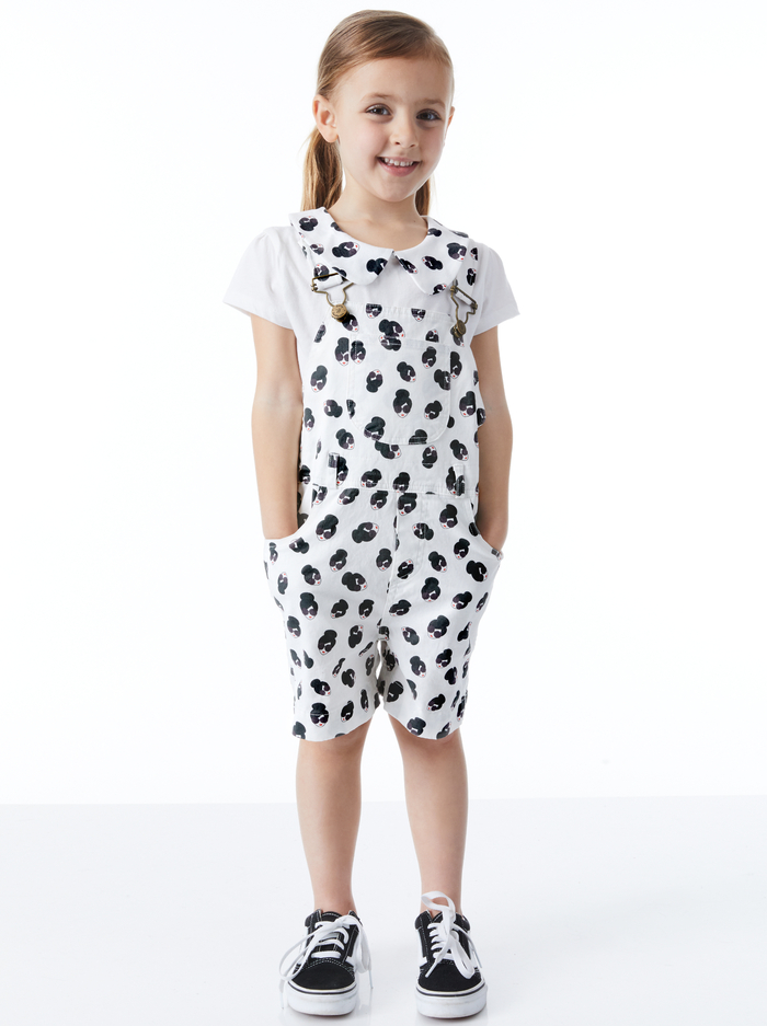 A+O x DOTTY DUNGAREES OVERALL SHORTS - STACE FACE - Alice And Olivia