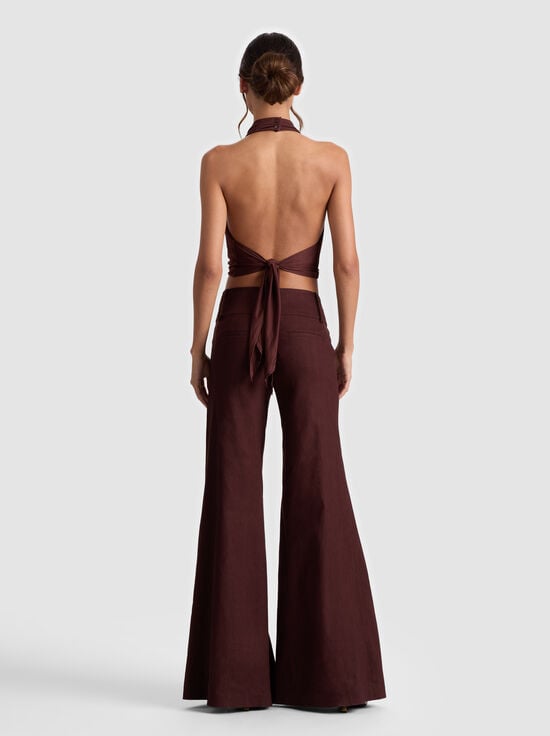 MOCHA-AYANNA HALTER TOP