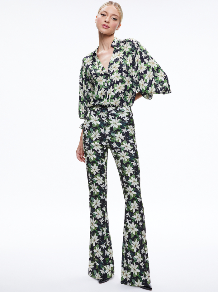 OLIVIA BOOTCUT PANT - MOONLIGHT FLORAL image 4 - Alice And Olivia