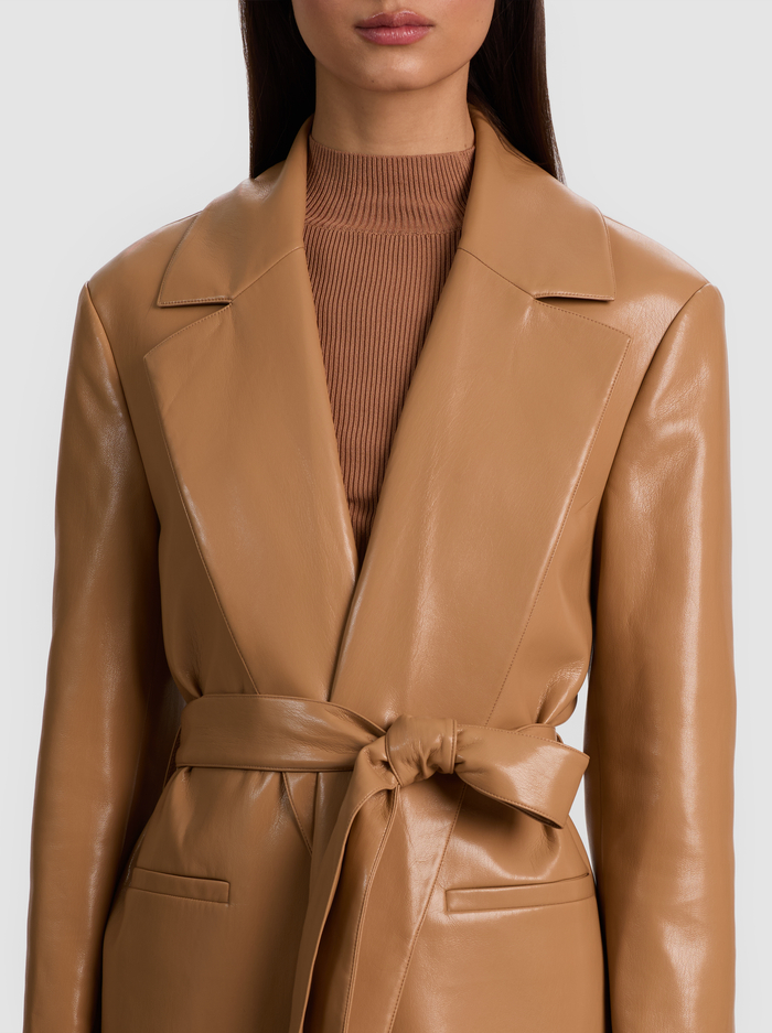 JIMMY VEGAN COAT - PRALINE image 3 - ALICE + OLIVIA