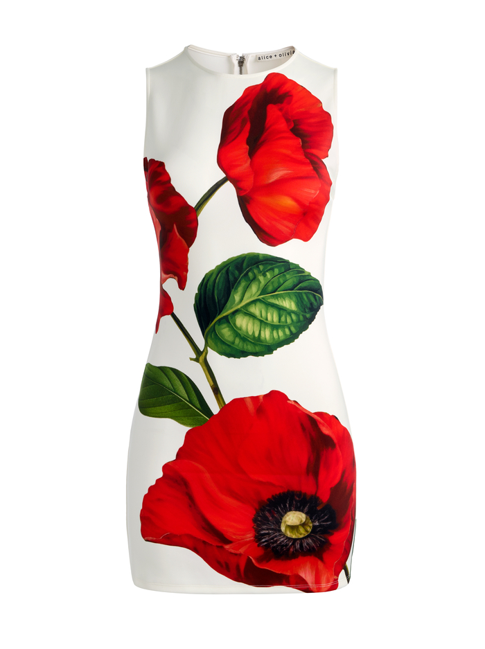 WYNELL FITTED MINI DRESS - SUMMER POPPY image 5 - ALICE + OLIVIA