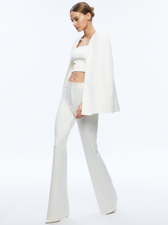 MARICA SQUARE NECK CAPE TOP - ECRU image 4 - Alice And Olivia